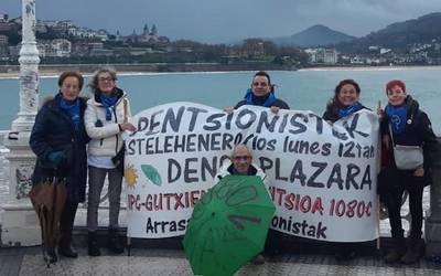 Debagoieneko pentsiodunak ere Donostiako manifestazioan izan dira