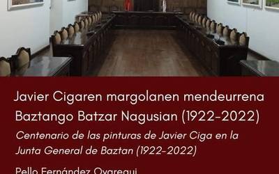 Javier Zigaren margolanen mendeurrena Baztango Batzar Nagusian