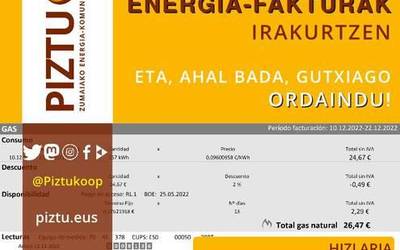 Hitzaldia. Ikasi zure energia-fakturak irakurtzen