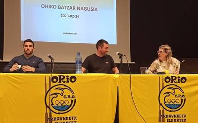 Ohiko batzar nagusia egin du Orio Arraunketa Elkarteak