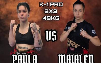 Maialen Gallardok kickboxing borrokaldia du zapatuan Dulantzin