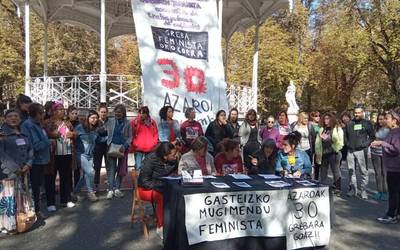 Zaintza sektoreko langileak, greba feminista orokorraren alde