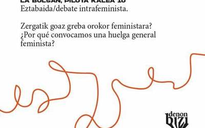 Azaroak 30eko greba feministari buruzko zalantzak argitzeko eztabaida izango de gaur La Bolsan
