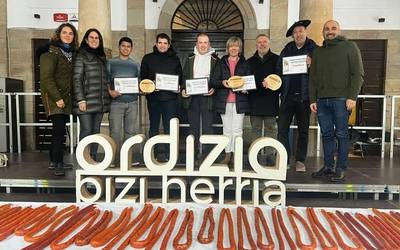 Lizarraga harategiak bigarren postua lortu du Euskal Herriko txistorra lehiaketan