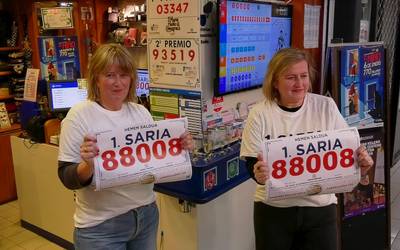 Espainiako Gabonetako loteriaren lehen saria Zarautzen egokitu da
