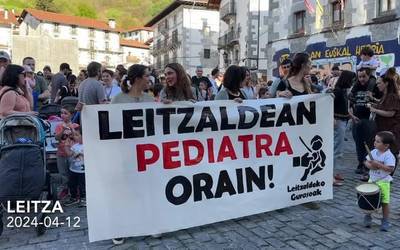 Leitzaldean pediatria eskatzeko elkarretaratzea Leitzan