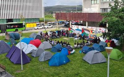 Leioako campusean ere Palestinaren aldeko kanpaldia egingo dute gaur