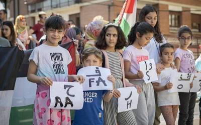 Palestinar herriarekin bat egin dute Amurrion eta Laudion, “SOS Rafha” lemapean