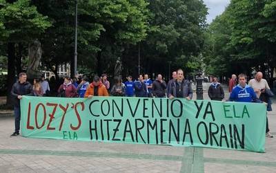 Lozy'seko langileek manifestazioa eginen dute ortziralean Elizondon