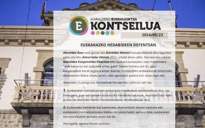 Elkartasun uholdea jaso du Aiaraldea Komunikabideak, Amurrioko Udal Gobernu Taldeak dirulaguntza kendu eta gero