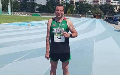 Alberto Rebollok urrezko bi domina lortu ditu Euskadiko Atletismo Txapelketa Egokituan