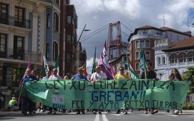 Getxoko lorezainak kalera atera dira berriro ere greban 79 egun egin ostean