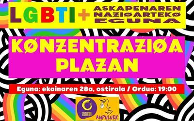 LGTBI+ pertsonen aldeko elkarretaratzea Larrabetzun