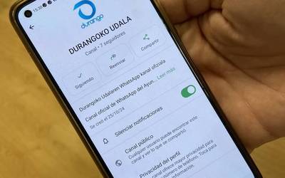 Durangoko Udalak 'Whatsapp' kanala ipini du martxan