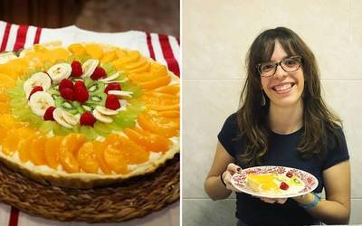 Fruta tarta: postre arina, erraza eta goxoa