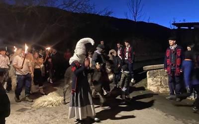 Olentzero eta Mari Domingiren bisita