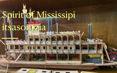 Spirit of Mississipi itsasontziaren maketa egin du Mikel Cruzek