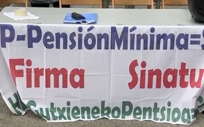 Pentsiodunen Mugimenduak bultzatutako sinadura-bilketa egingo dute Elgetan ere