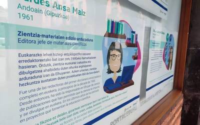 Emakume zientzialarien lorpenak bistaratzeko, erakusketa jarri dute Portaleburun