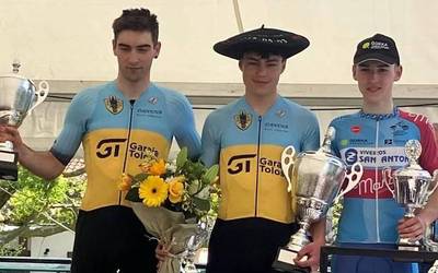 Aratz Unanue ere igo da podiumera