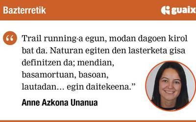 'Trail running'-aren motxila