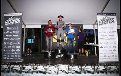 Iker Palacios, Izpegiko igoerako podiumean