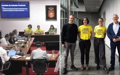 Aroztegiko Elkartasun Komiteak bere aldarrikapenak helarazi dizkio Nafarroako Parlamentuari