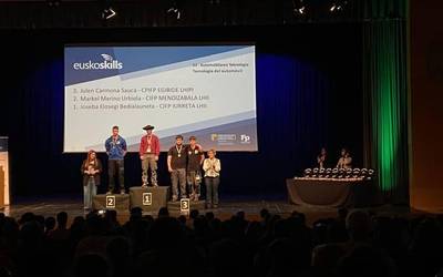 Iurreta LHI ikastetxeko lau ikasle saritu dituzte EuskoSkills lehiaketan