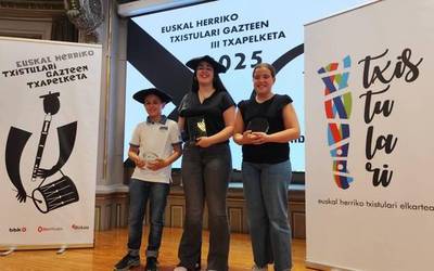 Euskal Herriko Txistulari Gazteen Txapelketan txapeldun izan dira baztandarrak