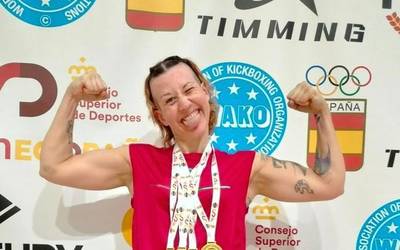 Pilar Flores gorliztarra nagusi da Espainiako Kickboxing Txapelketan