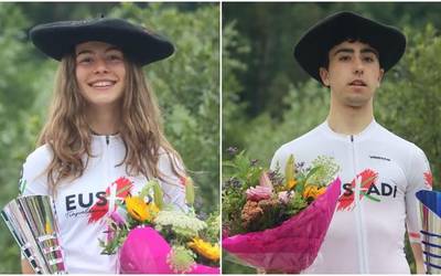 Naxara Odriozola eta Ieltxu Santana Euskadiko txapeldun Bergarako San Antonio sarian