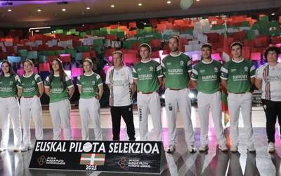 Euskal Pilota Selekzioak bere lehen txapelketa ofizialean debutatu izana ospatu du EAJk: "Egun historikoa da"