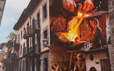 Artziniegako II. Mural Lehiaketak badu irabazlea: Cherra Ortegaren 'La Fragua' horma irudia