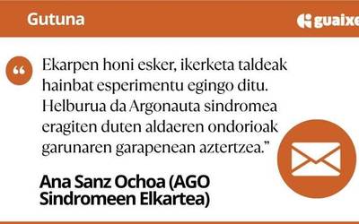 AGO Sindromeen Nafarroako Elkartea  (ASAGON) gaixotasun arraro honen ikerketaren zati bat ﬁnantzatzen ari da