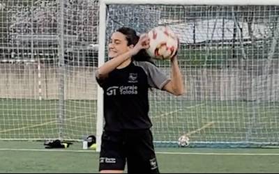 Tolosa CFko futbolariak abilezia jokoan
