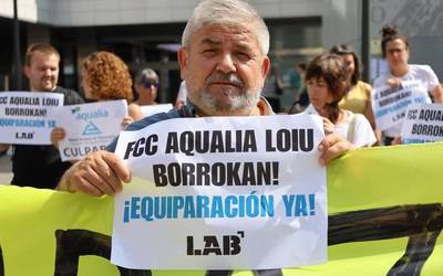 Loiuko FCC Aqualiako langileek greba mugagabeari ekin diote
