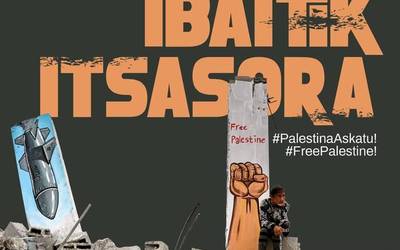 'Ibaitik itsasora' Palestinarekiko elkartasun martxa Larraintzartik pasatuko da