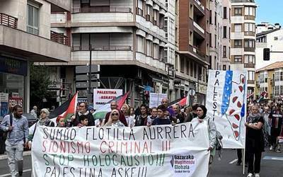 Mobilizazioak Gasteizen Palestinaren aldeko nazioarteko borroka egunean