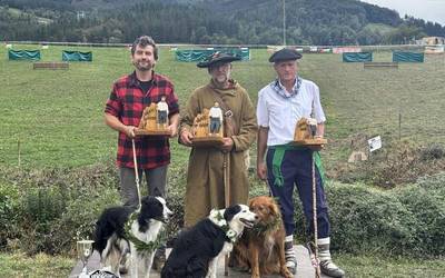 Juli Bayot eta 'Tuca' nagusitu dira Oñatiko Nazioarteko Artzain Txakur Txapelketan