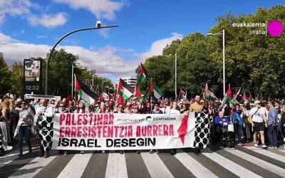 50.000 pertsona Iruñean larunbatean, palestinar erresistentziaren alde