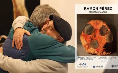 Aspaldiko lagun artean aurkeztu zuen Ramon Perez margolariak "Denboraren azala" bilduma