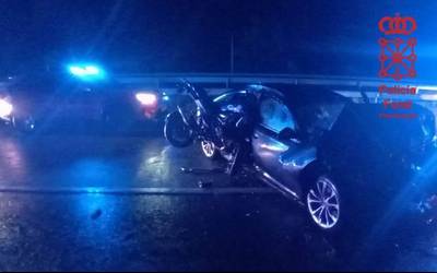 Larri zaurituta autopistan