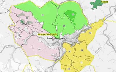 Hainbat lursailetako mugarrien planoak eta koordenatuak, liburuxka batean jasota