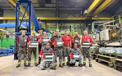 [ARGAZKI GALERIA]: Palestinaren aldeko lanuzteekin bat egin dute Durangaldean