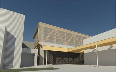 2026an hasiko dira Durangoko Institutuko frontoia eta patioa berritzen