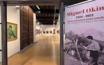 Miguel Okinaren margolanak ikusgai Aroztegin