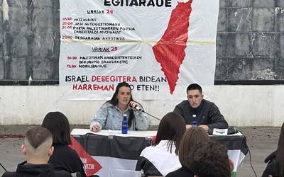 Ekin diete Palestina erdigunean jarrita AGAk antolatu dituen ekitaldiei