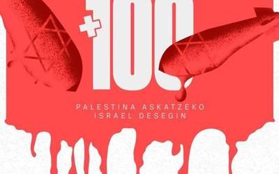 GKS Uribe Kostak Palestinaren aldeko elkarretaratzea antolatu du Algortan