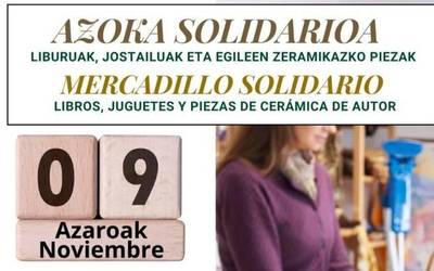 Zaurgarritasun-egoeran daudenak ardatz Getxoko azoka solidarioan