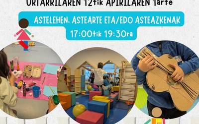 Amurriokok Ludoteka dinamizatuaren 2. txanda eskainiko du urtarrilaren 12tik apirilaren 1ra